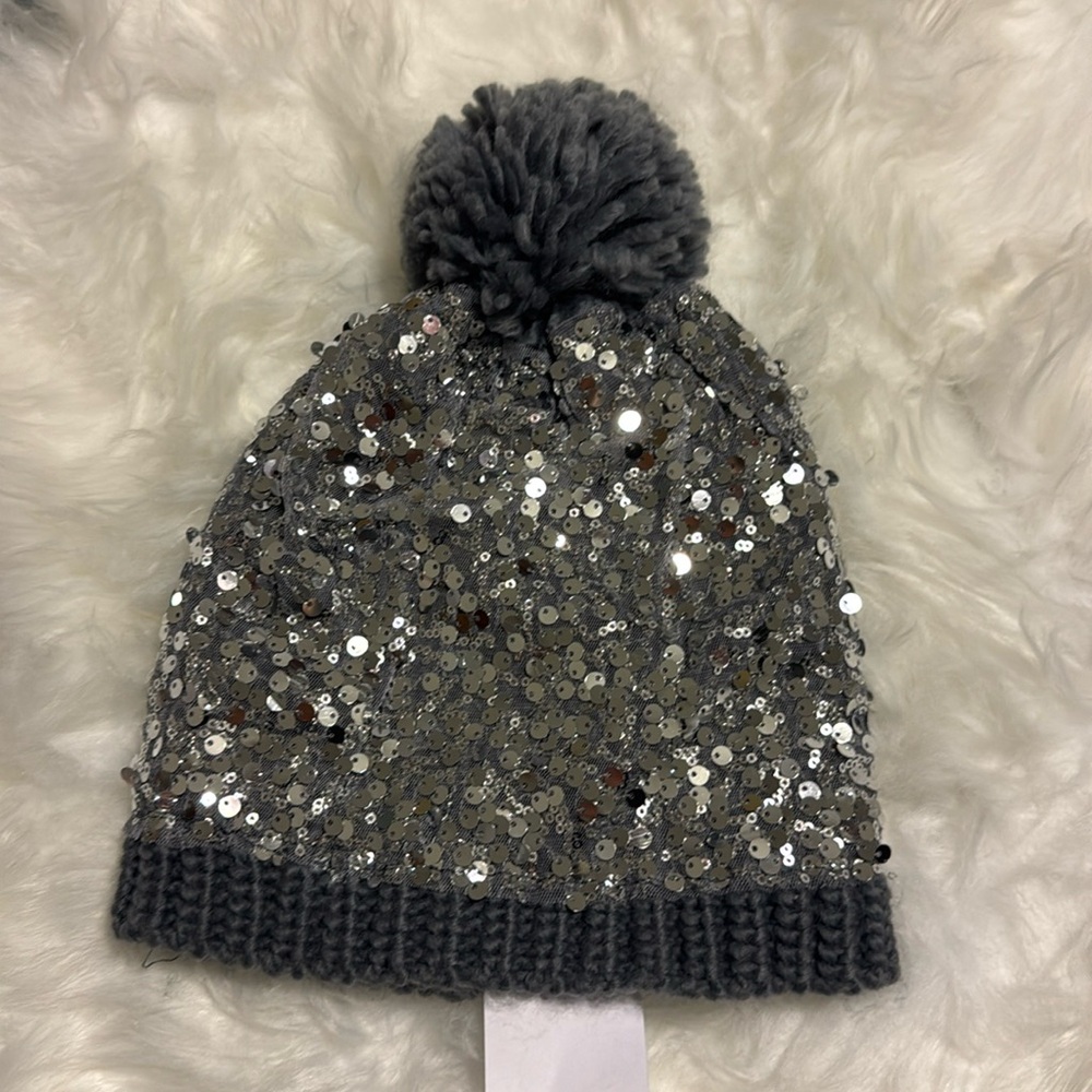 Betsey Johnson Sequin Beanie NWT